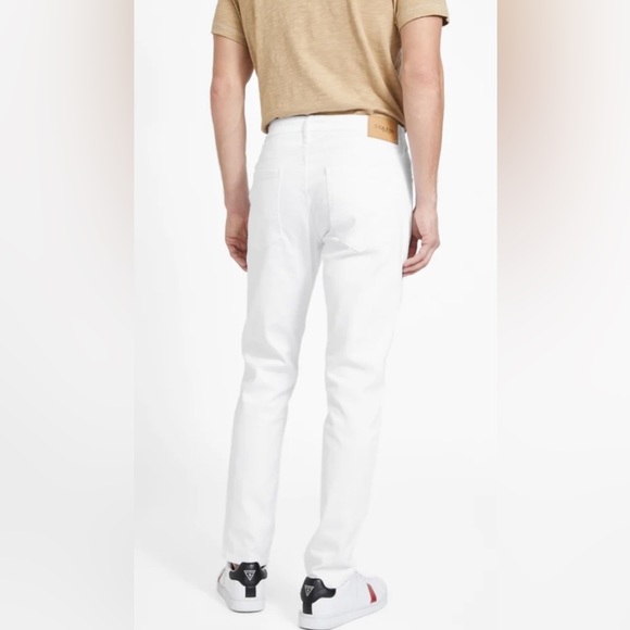 Men’s Guess Avalon Modern White Skinny Ripped Jeans - Picture 2 of 16
